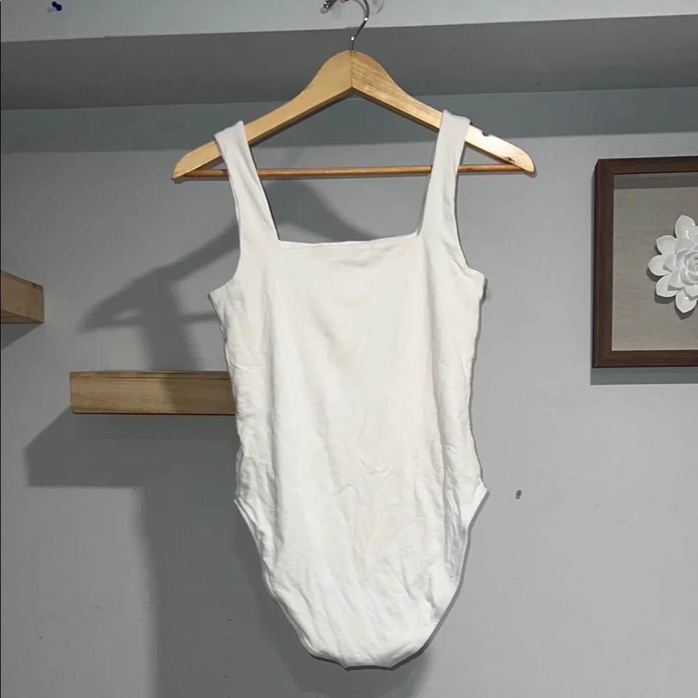 Old Navy White Square Neck Bodysuit - Picture 2 of 3